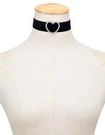 Diy Classic Black Choker Necklace Velvet Stud Heart Ribbon Necklace Extender Chain N4