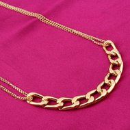 Oligex(TM) Womens Jewelry Golden Multi Braided Choker Pendant Bib Statement Chunky Necklace N2