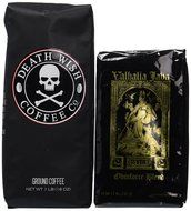 Death Wish Coffee &amp; Valhalla Java Variety Bundle Deal, Fair Trade and USDA Certified Organic, Whole Bean Coffee N2
