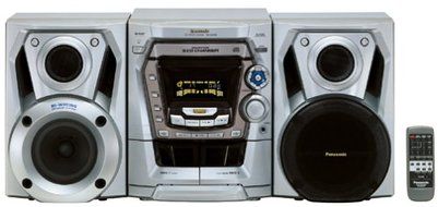 Panasonic SC-AK200 Compact Stereo System (Silver) (Discontinued by Manufacturer)