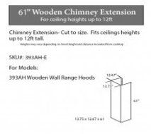 ZLINE 61 in. Wooden Chimney Extension for Ceilings up to 12.5 ft. N4