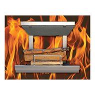 Earth's Flame Stainless Steel Wood-Burning Fireplace Grate/Insert, Model# EF36SS N2