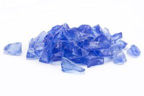Dragon Glass 1/2" Medium Landscape Glass, 25 lb, Royal Blue N5