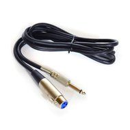 InstallerParts 25 Ft XLR 3P Female to 1/4" Mono Microphone Cable -- Professional Series -- Stage, DJ, Pro, Studio... N7