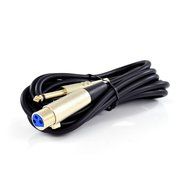 InstallerParts 25 Ft XLR 3P Female to 1/4" Mono Microphone Cable -- Professional Series -- Stage, DJ, Pro, Studio... N8