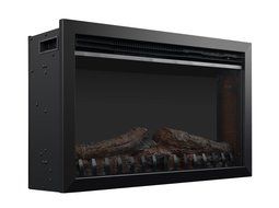 3G Plus Electric Fireplace Insert Heater w/Remote Carbon Log Fuel Effect Adjustable Flame Brightness 28"--Black N2