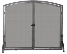 UniFlame Single Panel Olde World Iron Screen with Doors, Large