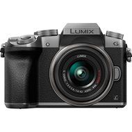 Panasonic LUMIX G7 Interchangeable Lens (DSLM) Camera Kit with 14-42mm Lens - Silver + Panasonic LUMIX G Vario... N5