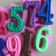 Wocuz W0112 Large Numbers Silicone Mold Chocolate Fondant Mold Cake Decoration N22