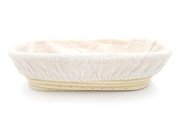 Boseen Oval Shaped Banneton Bread Dough Proofing Rising Rattan Basket &amp; Liner Combo( 12 inches) N10