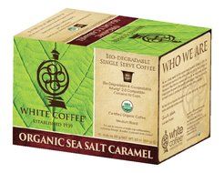 White Coffee Organic Single Serve Coffee, Sea Salt Caramel, 10 Count N2