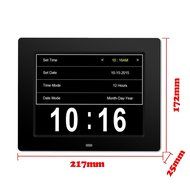 Digital Day Calendar Clock,HENGLING Memory Day Date Time Clock 8 Inch Led Digital Clocks Non-Abbreviated Great... N9