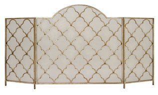 Benzara 67070 Sturdy Metal Fireplace Screen, 63" W x 34" H