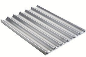 Focus Foodservice Commercial Bakeware 5 Count 26-Inch Perforated Baguette Pan N2