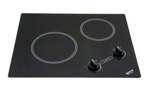 Kenyon B41694 6-1/2 and 8-Inch Arctic 2-Burner Cooktop with Analog Control UL, 208-volt, Black