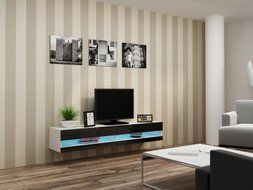 Seattle VER 80&quot; LED - TV Stand - High Gloss TV Stand / Media Shelf - Design Hanging Furniture / Hanging TV Stand... N7
