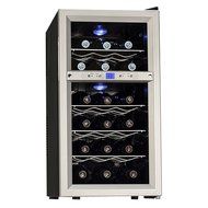 Koldfront 18 Bottle Dual Zone Thermoelectric Wine Cooler - Silver/Black N6
