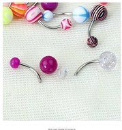 Kathy store INC 30 Pcs MIX Assorted Ball Belly Navel Barbell Bars Rings Body Piercing Jewelry N3