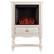 Southern Enterprises Catalyne Vertical Console Fireplace - White N2