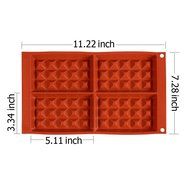 4-Cavity Mini Fancy Bundt Waffles Cake Cookie Pan Silicone DIY Mold Baking Mould N4