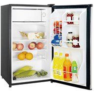 3.5 Cubic Foot, Thermostat Control, Compact Refrigerator, Black/Stainless Steel N2