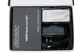 J-Tech Digital JTD-HD4X2-HIFI HDMI 4x2 Matrix Version 1.3 Certified for Full HD 1080p and Support 3D N5
