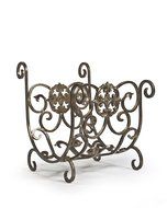 Balsam Hill Estate Fireplace Wood Holder - Gold | Gold | 23"L x 15.5"W x 21"H