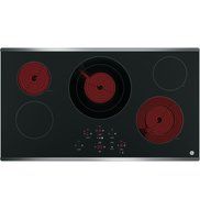 GE JP5036SJSS 36" Black Electric Smoothtop Cooktop (Stainless Trim) N5