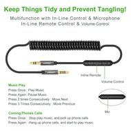 3.5mm Audio Cable, Ugreen 3.5mm Coiled Stereo Audio Cable Male for Car Stereo/Headphone/Phone/MP3(5FT, Black) N9