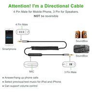 3.5mm Audio Cable, Ugreen 3.5mm Coiled Stereo Audio Cable Male for Car Stereo/Headphone/Phone/MP3(5FT, Black) N10
