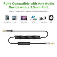 3.5mm Audio Cable, Ugreen 3.5mm Coiled Stereo Audio Cable Male for Car Stereo/Headphone/Phone/MP3(5FT, Black) N11