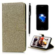 Badalink iPhone 7 Plus Wallet Case (5.5") Stand Flip Case Shiny Glitter PU Leather Case Shockproof Soft TPU Inner... N15