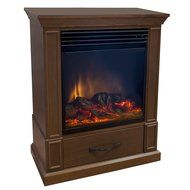 Comfort Earth Elkin 20'' Mobile Electric Fireplace - Walnut N3