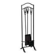 Northwoods Salishan 4-Piece Fireplace Tool Set Black Finish Fireplace Tool Set