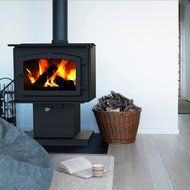Pleasant Hearth 2,200 Square Feet Wood Burning Stove, Large N5