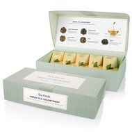 Tea Fort&eacute; Petite Presentation Box Sampler with 10 Handcrafted Pyramid Tea Infusers - Green Tea Assortment N2