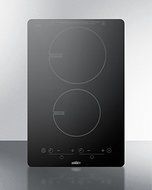 Summit SINC2B120 14" Induction Cooktop with 2 Elements Schott Ceran Surface 7 Piece Cookware Hot Surface Indicator...