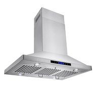Golden Vantage 36" Stainless Steel Island Mount LED Display Touch Control Kitchen Cooking Fan Vent Range Hood... N3