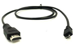 Duttek HDMI to Micro USB Cable, 1M/ 3.3ft HDMI Male to Micro USB Male Converter Connector Cable Cord N2
