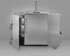 Summit CartOSBC Outdoor Stainless Steel Serving Cart With Beer Cooler