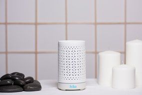 Heka Living Essential Oil Diffuser Humidifier &ndash; Hand Finished Ceramic Lid - 7 Color LED Light - 100 ml - Continuous... N8