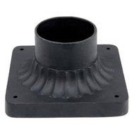 Capital Lighting 9809BK Outdoor Pier Mount Flange, Black Finish by Capital Lighting