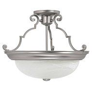 Capital Lighting 2717MN Flush Mount with Faux White Alabaster Glass Shades, Matte Nickel Finish by Capital Lighting