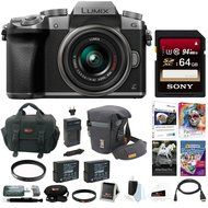 Panasonic LUMIX G7 Interchangeable Lens (DSLM) Camera Kit with 14-42mm Lens - Silver + Panasonic LUMIX G Vario... N9