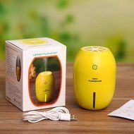 Leewa Portable USB Lemon Air Humidifier for Home and Car (Orange) N7