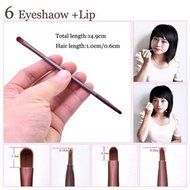 ShungHO MSQ Brand 6pcs Makeup Brushes Set, Coffee Makeup Brushes Cosmetic Tool Kits Set With Bag N9
