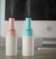 Asiacc&reg; Mini USB Cool Bottle Humidifier/Essential Oil Diffuser/Aromatherapy Mist Maker with LED Light for Office... N10