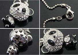 Fashion Women's Delicat Necklace Cute Rhinestone Panda Pendant Necklace Jewelry N4