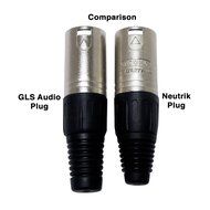 GLS Audio 3ft Patch Cable Cords - XLR Male To RCA Black Cables - 3' Home Series Cord - 6 PACK N2