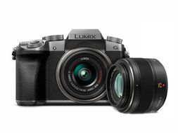 Panasonic G7 Mirrorless Digital Camera w Panasonic 25mm F1.4 Lens Bundle